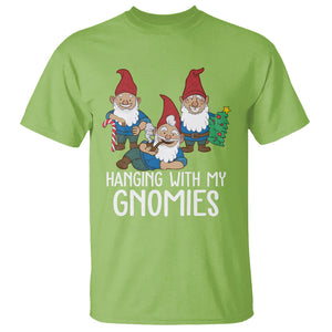 Hanging With My Gnomies Funny Christmas Garden Gnome T Shirt TS09 Printyourwear