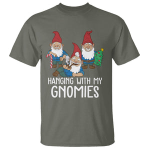 Hanging With My Gnomies Funny Christmas Garden Gnome T Shirt TS09 Printyourwear