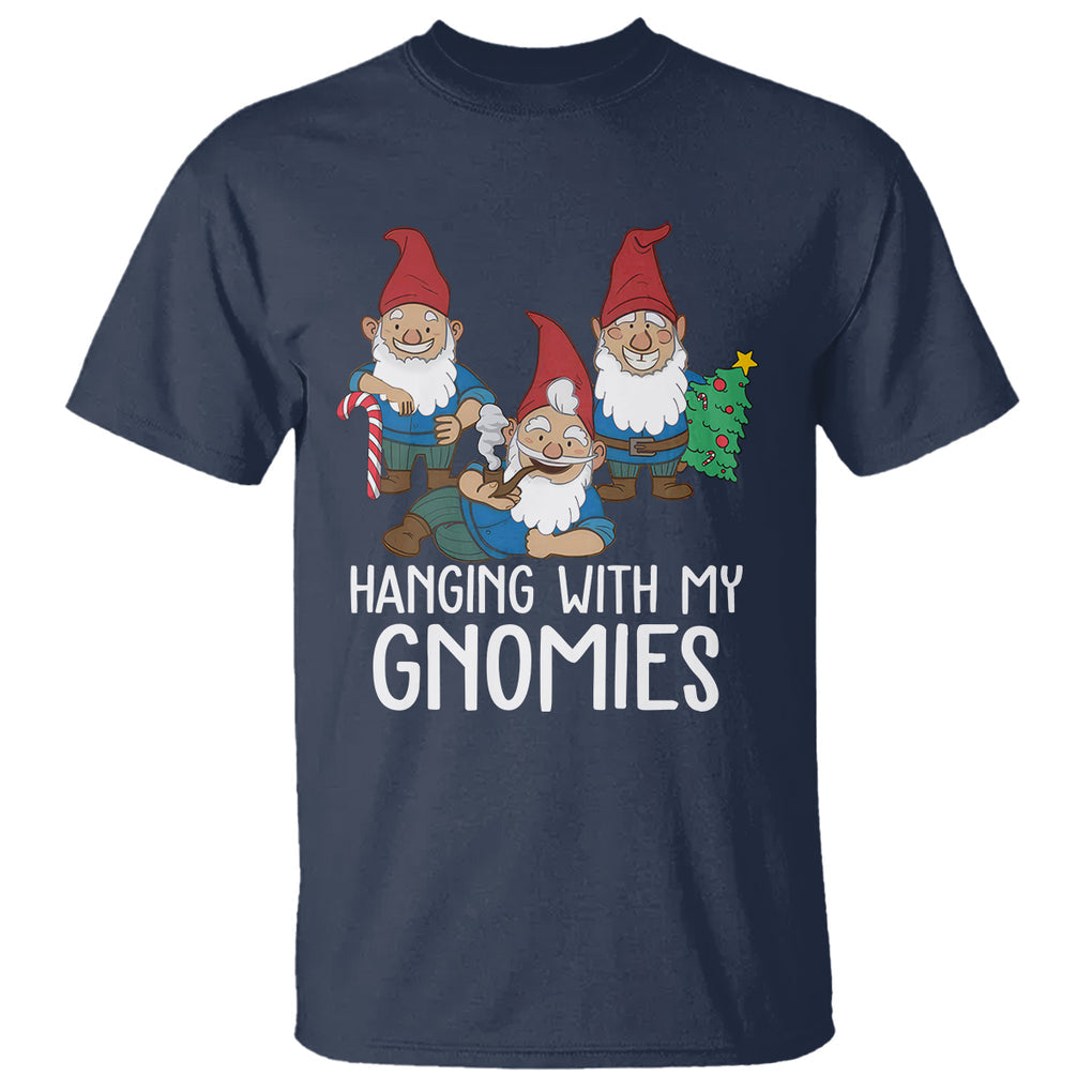 Hanging With My Gnomies Funny Christmas Garden Gnome T Shirt TS09 Printyourwear