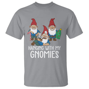 Hanging With My Gnomies Funny Christmas Garden Gnome T Shirt TS09 Printyourwear