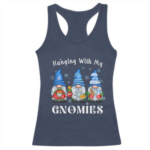 Hanging With My Gnomies Cute Xmas Gnome Racerback Tank Top TS09 Navy Print Your Wear