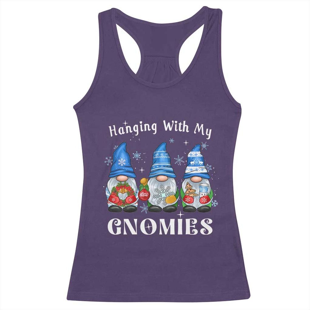 Hanging With My Gnomies Cute Xmas Gnome Racerback Tank Top TS09 Purple Print Your Wear