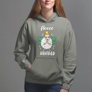 Fleece Navidad Cute Sheep Christmas Lights Hoodie TS09 Printyourwear