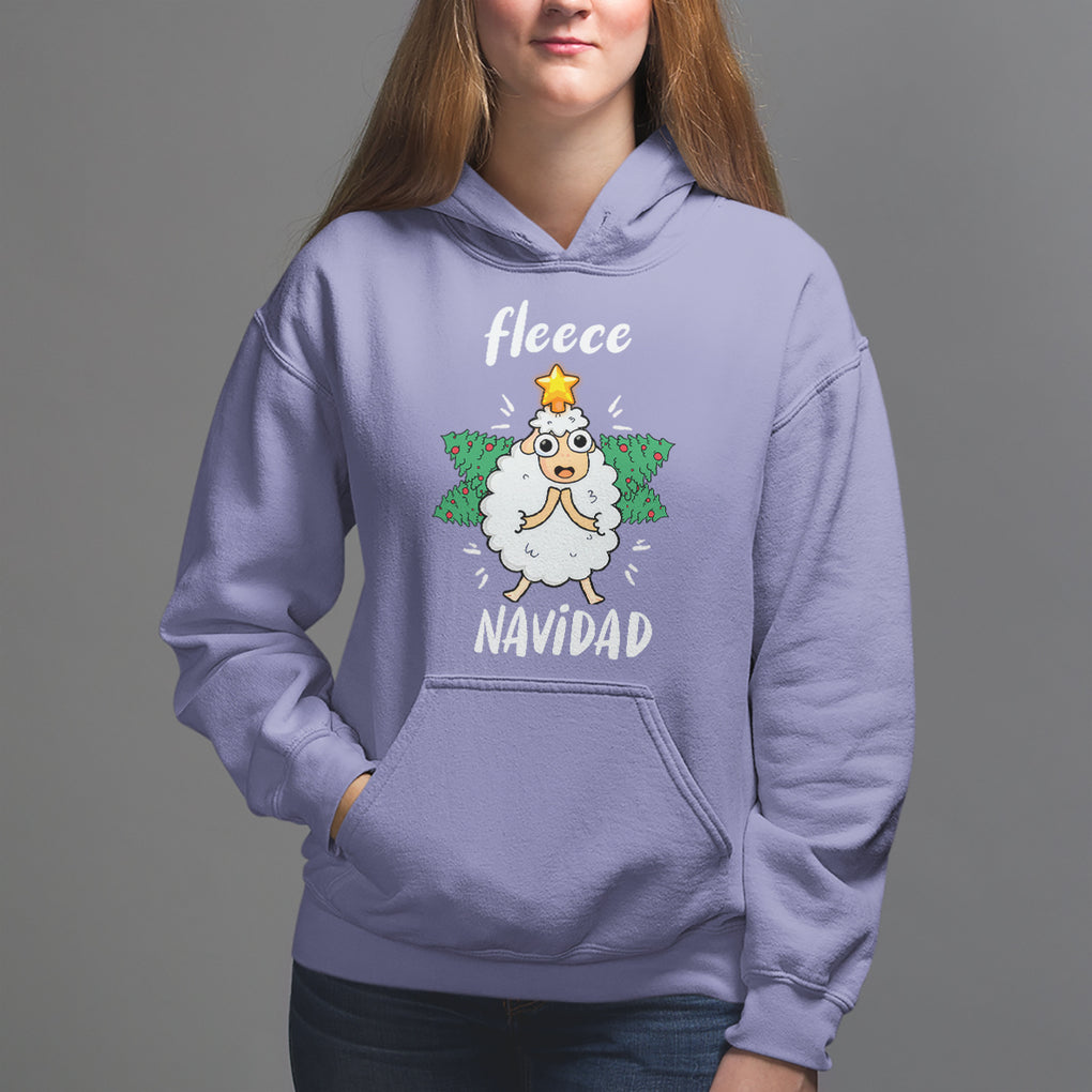 Fleece Navidad Cute Sheep Christmas Lights Hoodie TS09 Printyourwear