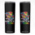 Autism Awareness Skinny Tumbler Born To Be Special Rainbow Puzzle Dinosaur TS09 Black Print Your Wear