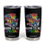 Autism Awareness Tumbler Cup Born To Be Special Rainbow Puzzle Dinosaur TS09 Black Print Your Wear