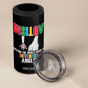 Giraffe Autism Seeing World Different Angle 4 in 1 Can Cooler Tumbler TS09 Print Your Wear