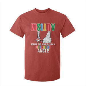 Giraffe Autism Seeing World Different Angle T Shirt For Kid TS09 Red Printyourwear