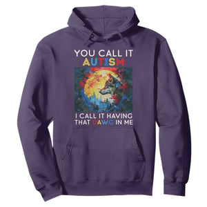 Autism Awareness Hoodie You Call It Autism I Call It Having That Dawg In Me Wolf Puzzle Moon TS09 Purple Printyourwear