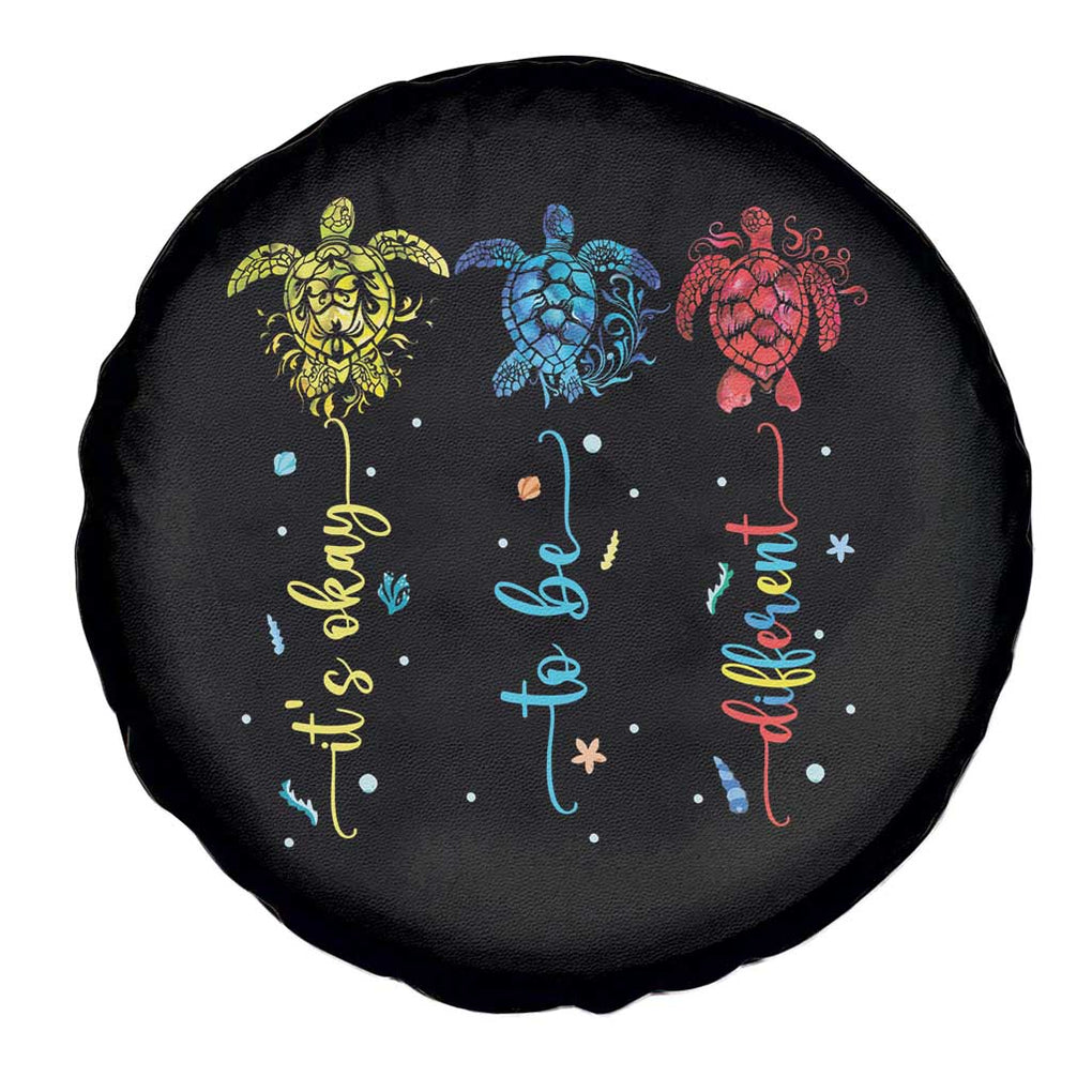 Autism Awareness Spare Tire Cover It's Ok To Be Different Sea Turtle TS09 Print Your Wear