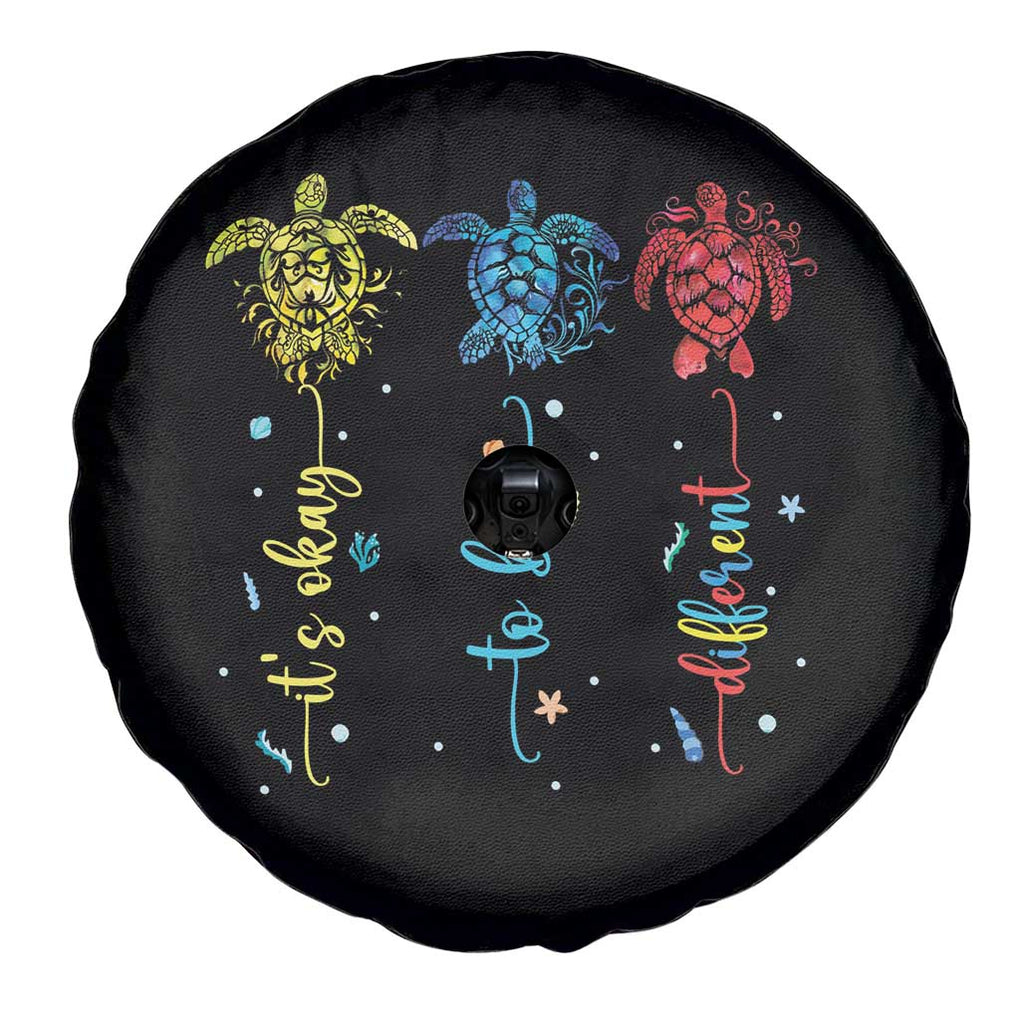 Autism Awareness Spare Tire Cover It's Ok To Be Different Sea Turtle TS09 Print Your Wear