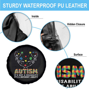 Autism Awareness Spare Tire Cover Skeleton It's Not A Disability It's A Different Ability TS09 Print Your Wear