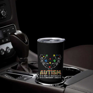 Autism Awareness Tumbler Cup Skeleton It's Not A Disability It's A Different Ability TS09 Print Your Wear