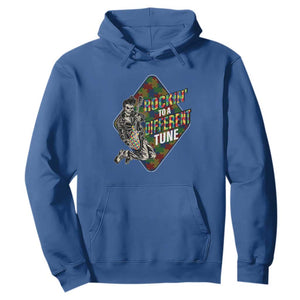 Autism Awareness Hoodie Rockin' To A Different Tune Skeleton TS09 Royal Blue Printyourwear