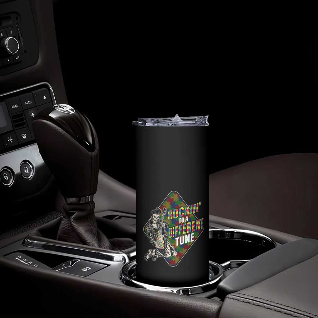 Autism Awareness Skinny Tumbler Rockin' To A Different Tune TS09 Print Your Wear