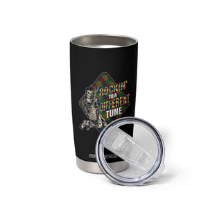 Autism Awareness Tumbler Cup Rockin' To A Different Tune TS09 Print Your Wear