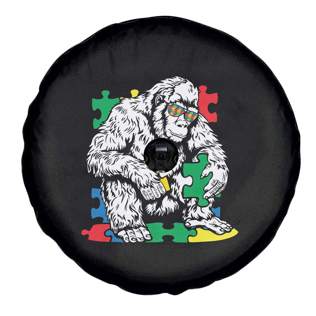 Autism Awareness Bigfoot Puzzle Autistic Warrior Spare Tire Cover TS09 Print Your Wear
