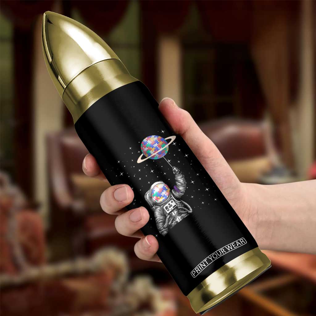 Autism Awareness Bullet Tumbler Astronaut Puzzle Balloon Autistic Outer Space TS09 Print Your Wear