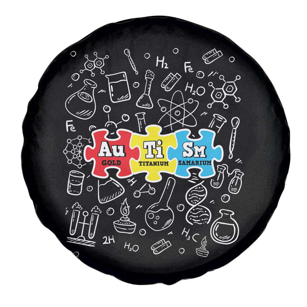 Autism Awareness Puzzle Periodic Table Autistic Spare Tire Cover TS09 Print Your Wear