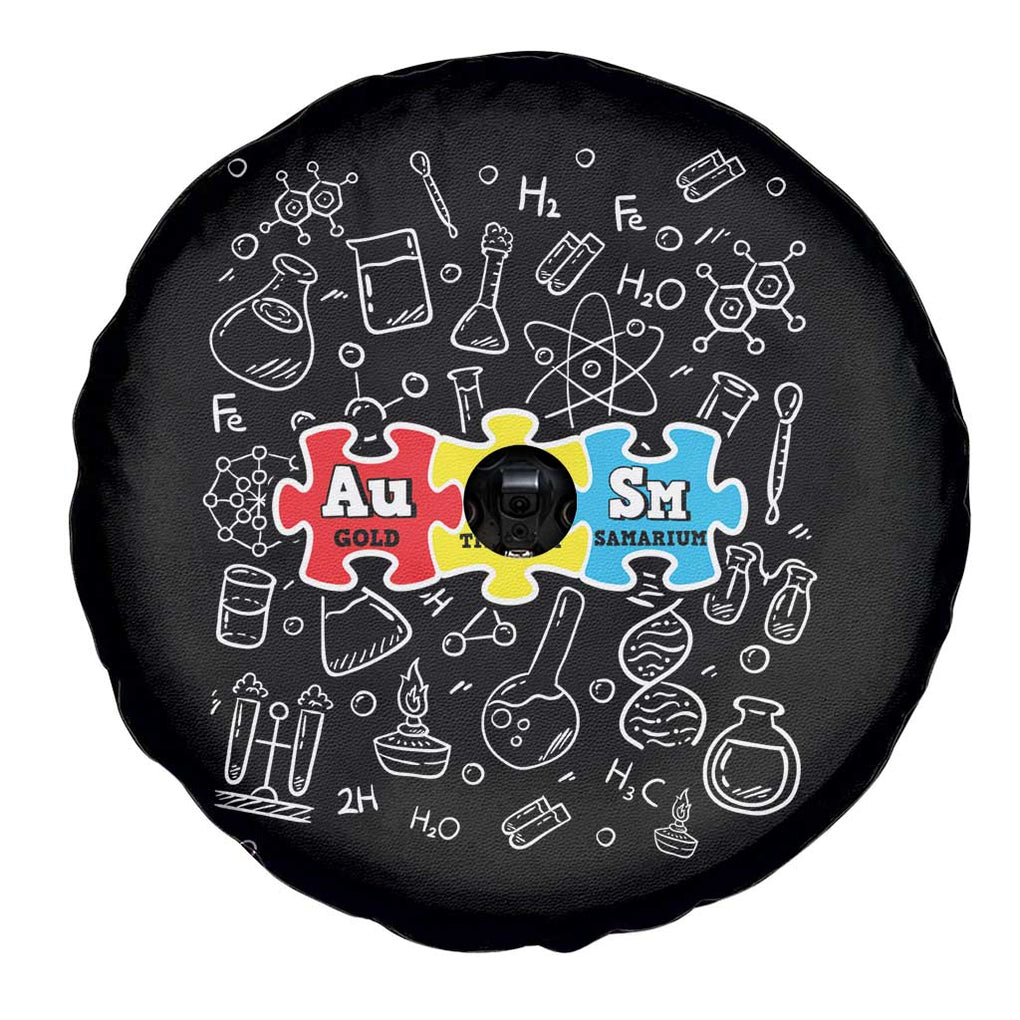 Autism Awareness Puzzle Periodic Table Autistic Spare Tire Cover TS09 Print Your Wear