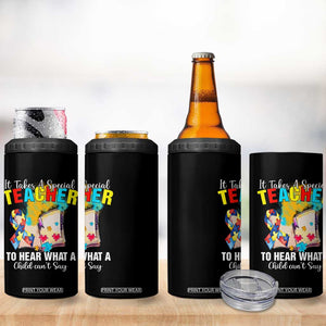 Autism Awareness 4 in 1 Can Cooler Tumbler It Takes A Special Teacher To Hear What A Child Can't Say TS09 Print Your Wear