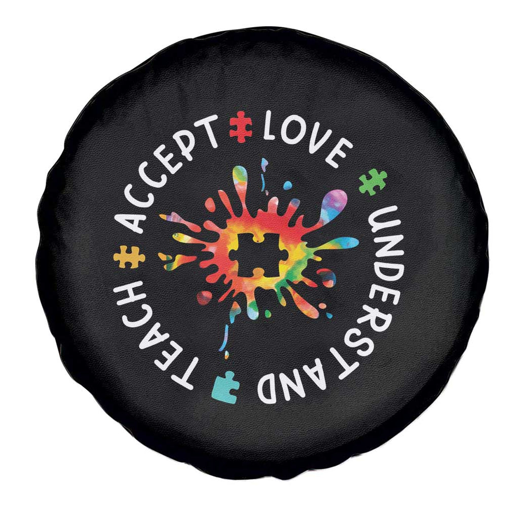 Autism Awareness Spare Tire Cover Special Teacher Teach Accept Understand Love TS09 Print Your Wear