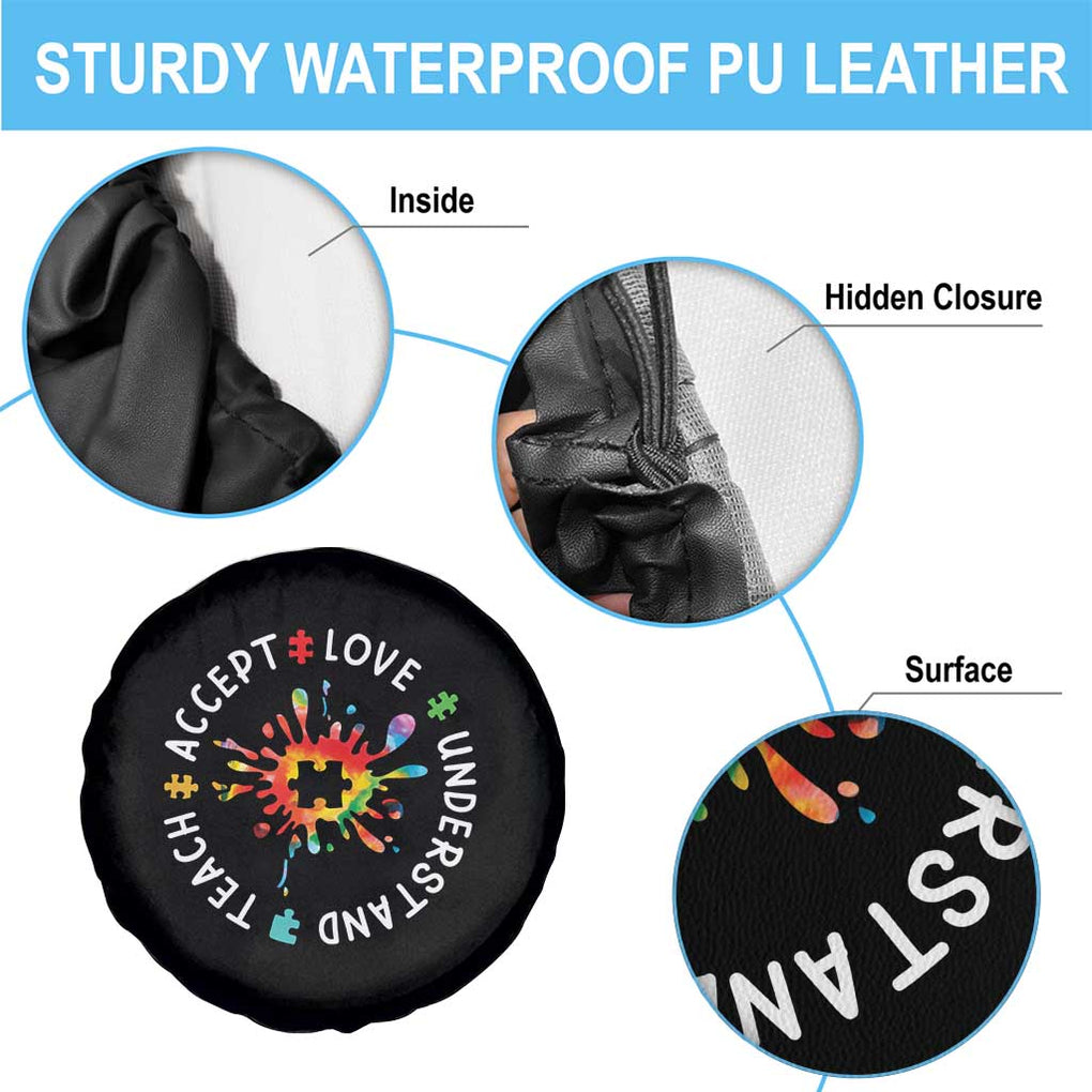 Autism Awareness Spare Tire Cover Special Teacher Teach Accept Understand Love TS09 Print Your Wear