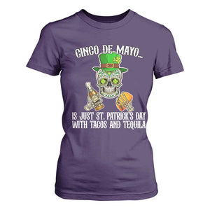 Cinco De Mayo Is Just St Patrick's Day With Tacos And Tequila T Shirt For Women TS09 Purple Print Your Wear