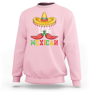 Funny Cinco De Mayo Sweatshirt 0% Mexican Fiesta Sombrero TS09 Light Pink Printyourwear
