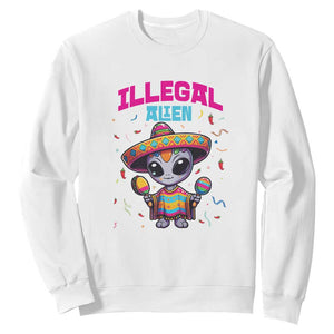 Funny Mexican Illegal Alien Cinco De Mayo Sweatshirt TS09 White Print Your Wear