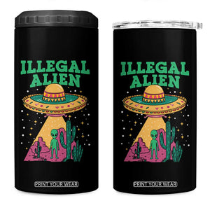 Funny Mexican Illegal Alien 4 in 1 Can Cooler Tumbler TS09 One Size: 16 oz Black Print Your Wear