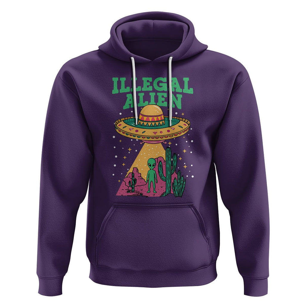 Funny Mexican Illegal Alien Hoodie TS09 Purple Printyourwear