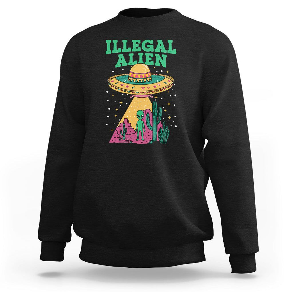 Funny Mexican Illegal Alien Sweatshirt TS09 Black Printyourwear