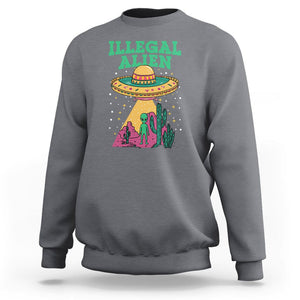 Funny Mexican Illegal Alien Sweatshirt TS09 Charcoal Printyourwear