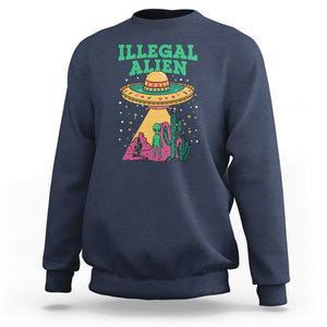 Funny Mexican Illegal Alien Sweatshirt TS09 Navy Printyourwear