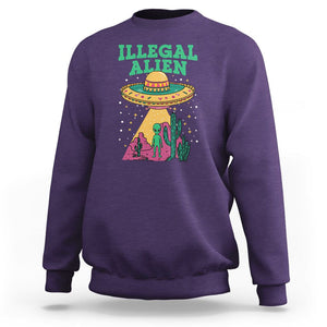 Funny Mexican Illegal Alien Sweatshirt TS09 Purple Printyourwear