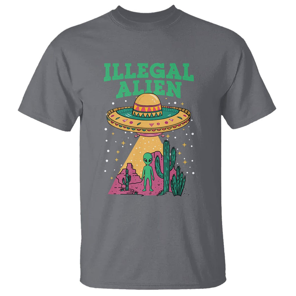 Funny Mexican Illegal Alien T Shirt TS09 Charcoal Printyourwear