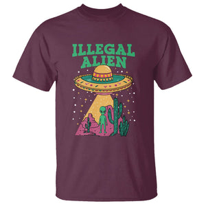 Funny Mexican Illegal Alien T Shirt TS09 Maroon Printyourwear