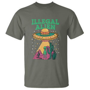 Funny Mexican Illegal Alien T Shirt TS09 Military Green Printyourwear