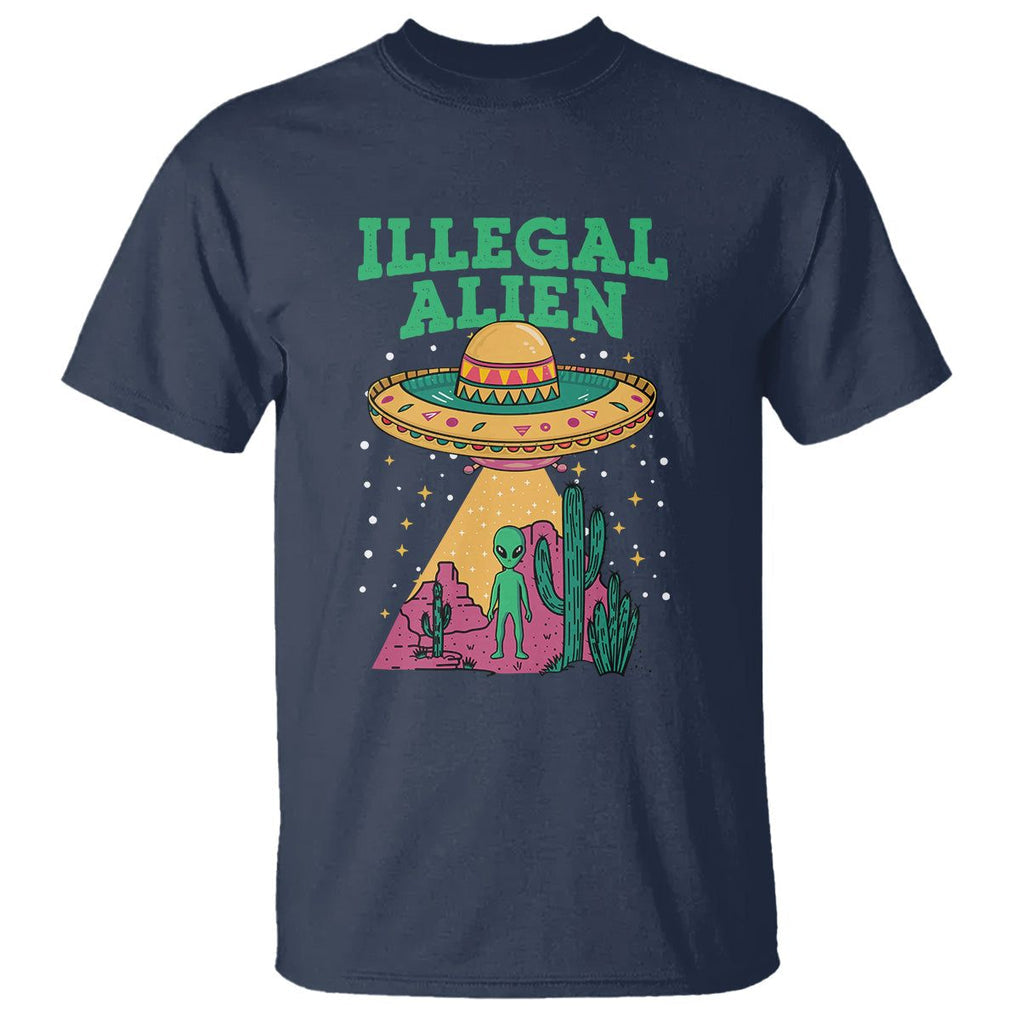 Funny Mexican Illegal Alien T Shirt TS09 Navy Printyourwear