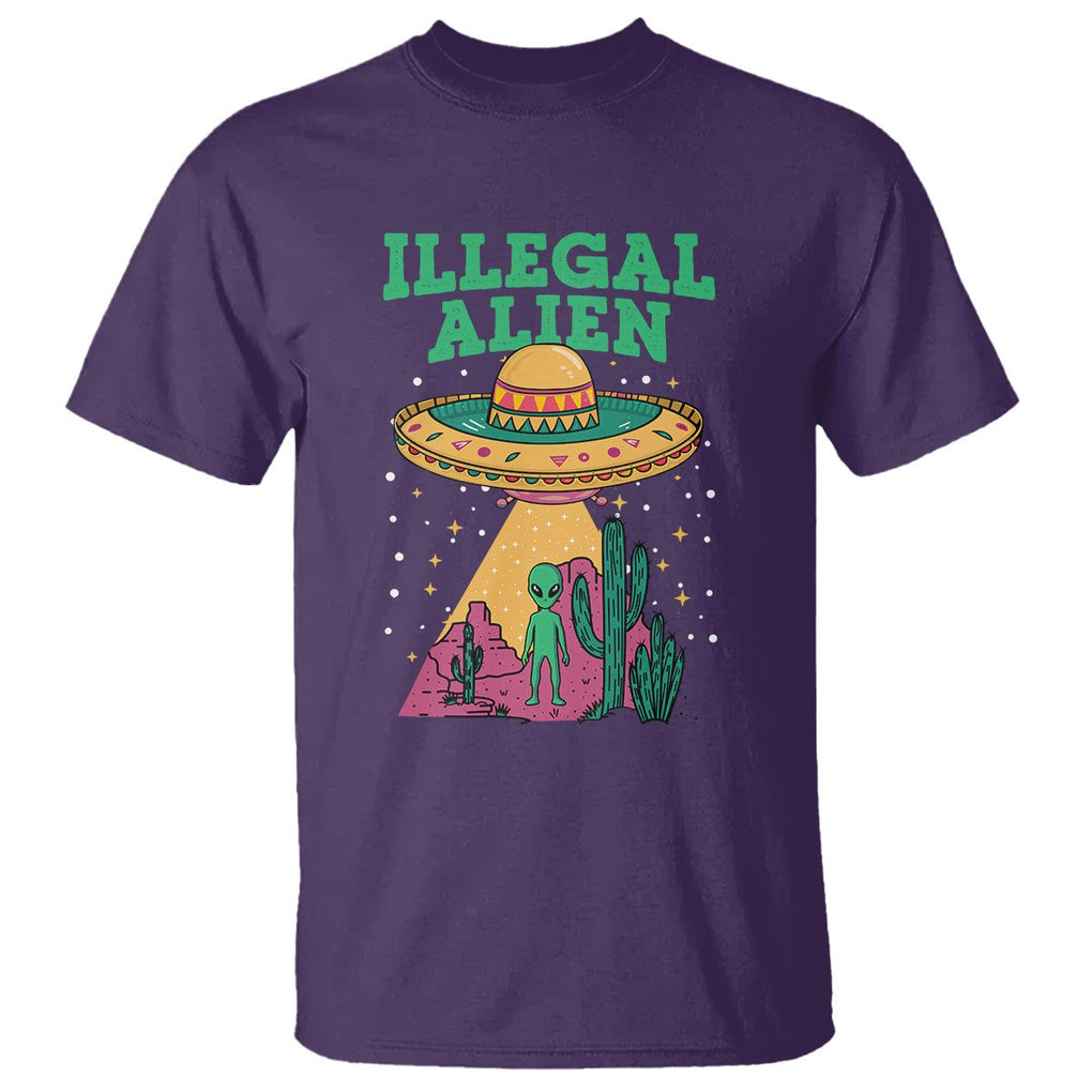 Funny Mexican Illegal Alien T Shirt TS09 Purple Printyourwear