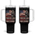 Veteran Tumbler With Handle Honor The Fallen Thank The Living Memorial Day TS09 One Size: 40 oz Black Print Your Wear