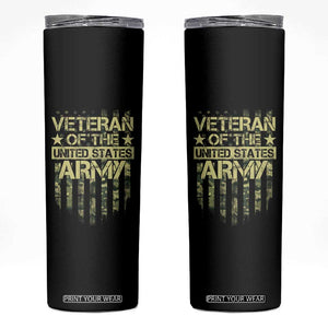 Veteran Of The United States Army Skinny Tumbler TS09 Black Print Your Wear