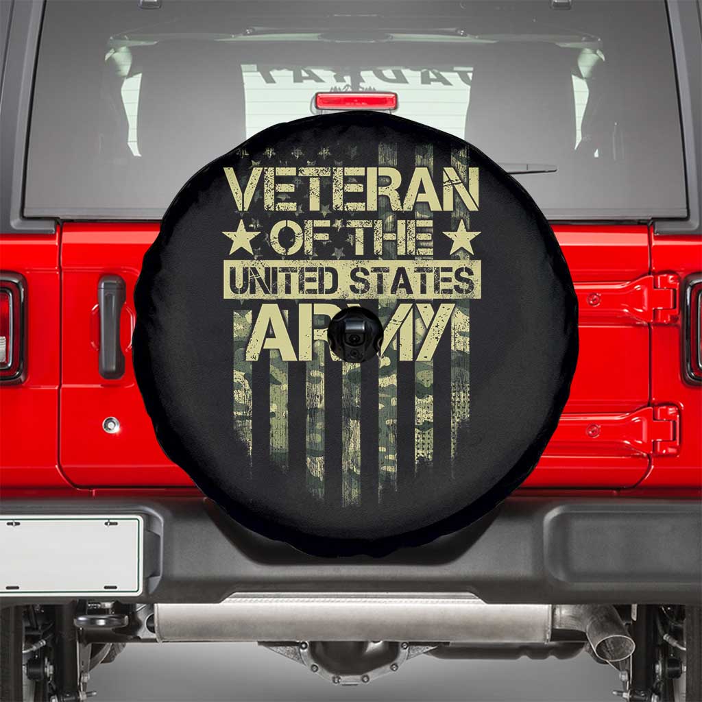 Veteran Of The United States Army Spare Tire Cover TS09 Black Print Your Wear