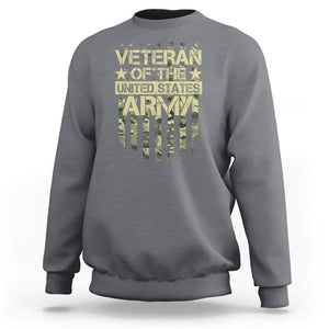 Veteran Of The United States Army Sweatshirt TS09 Charcoal Print Your Wear