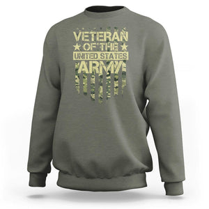 Veteran Of The United States Army Sweatshirt TS09 Military Green Print Your Wear