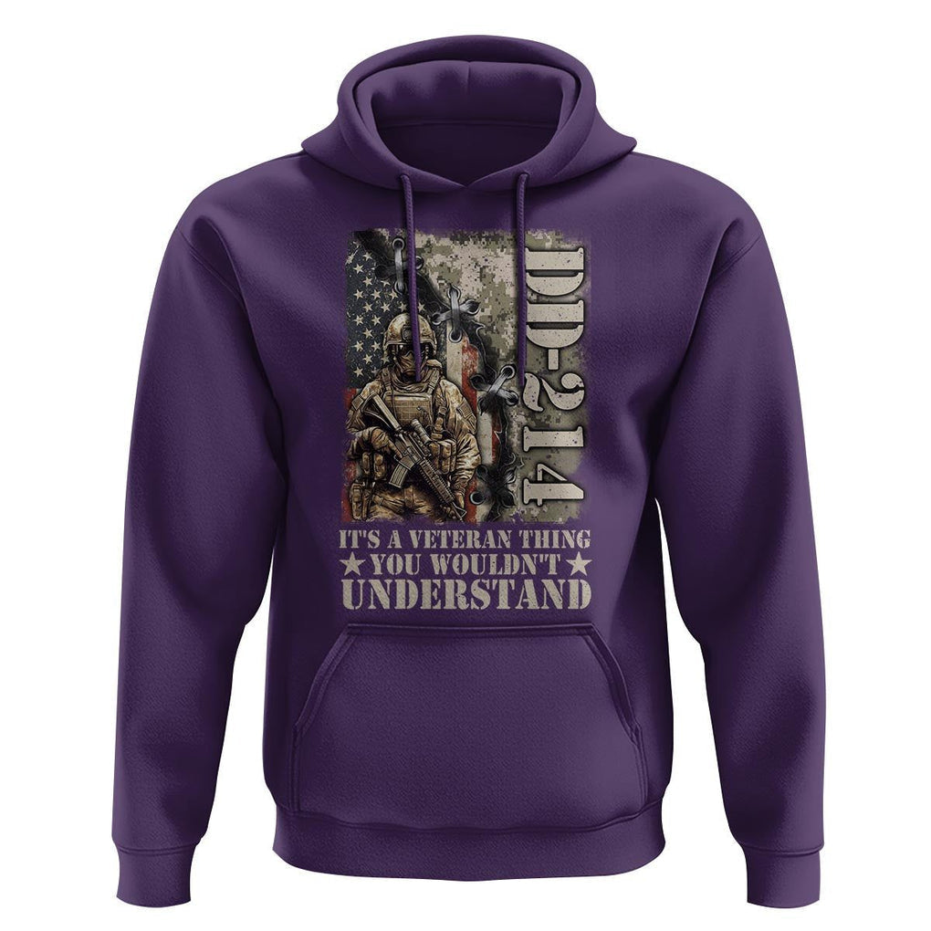 Army Forces Retirement DD-214 Hoodie It's A Veteran Thing You Wouldn't Understand TS09 Purple Print Your Wear