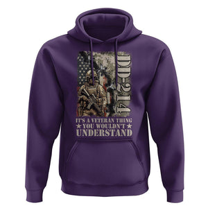Army Forces Retirement DD-214 Hoodie It's A Veteran Thing You Wouldn't Understand TS09 Purple Print Your Wear