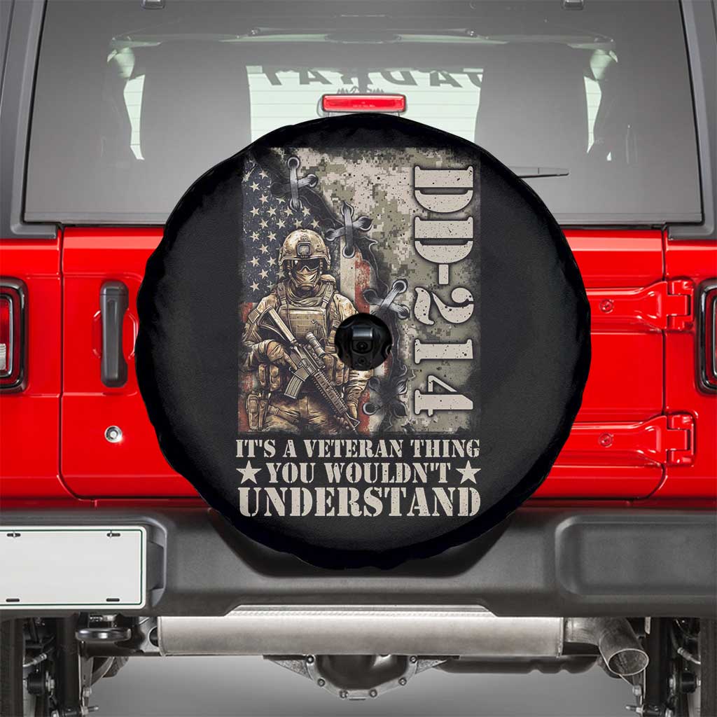 Army Forces Retirement DD-214 Spare Tire Cover It's A Veteran Thing You Wouldn't Understand TS09 Black Print Your Wear