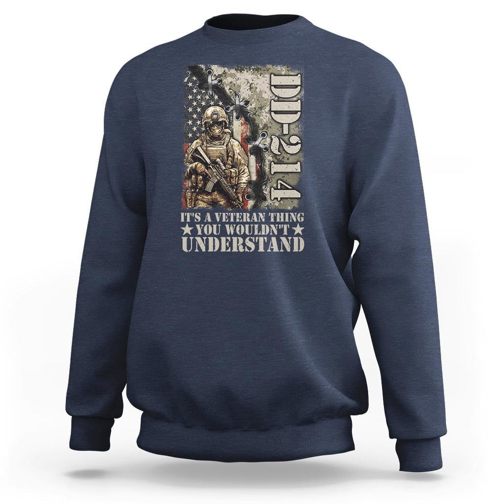 Army Forces Retirement DD-214 Sweatshirt It's A Veteran Thing You Wouldn't Understand TS09 Navy Print Your Wear